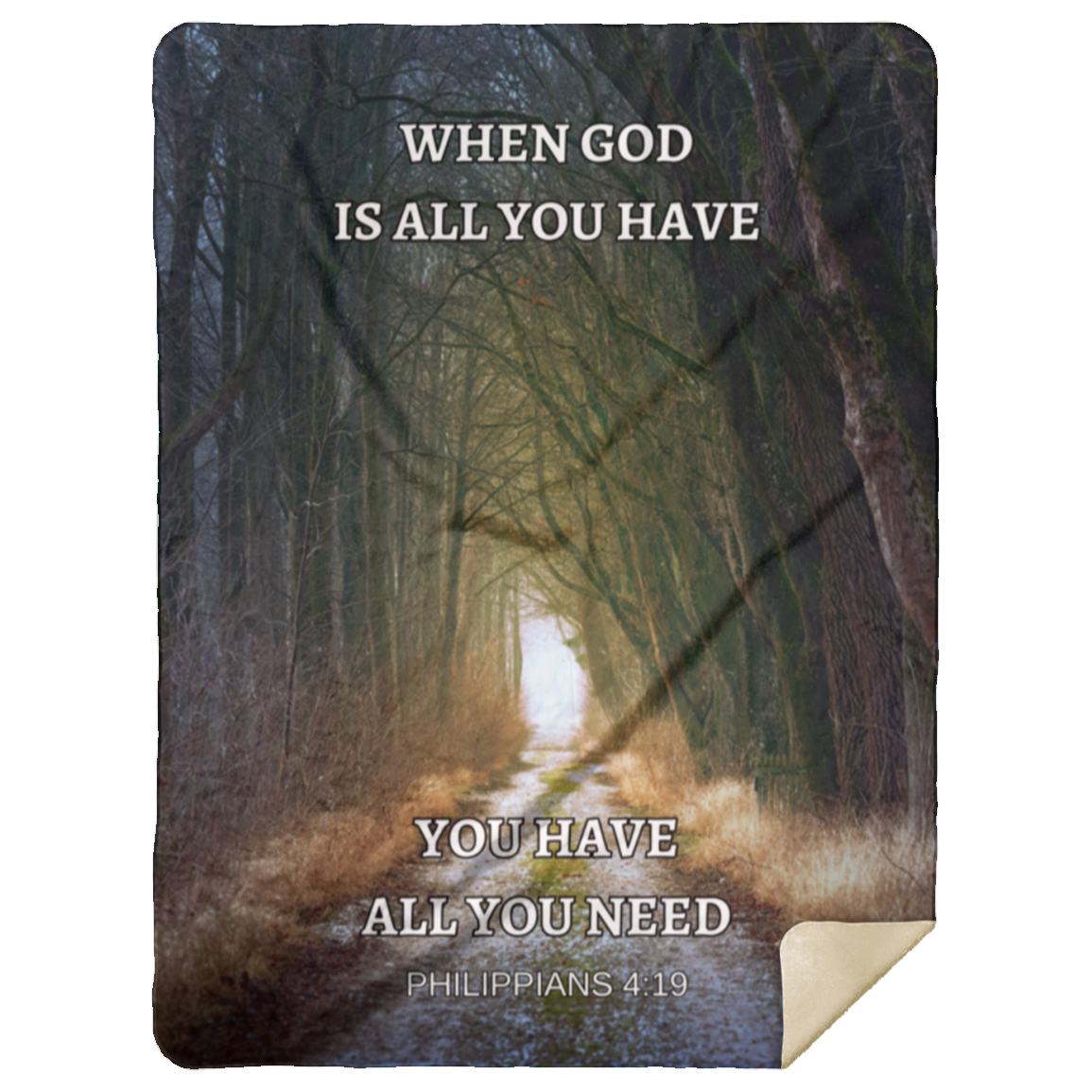 When GOD Is All You Have Premium Sherpa Blanket 60x80 (Queen)