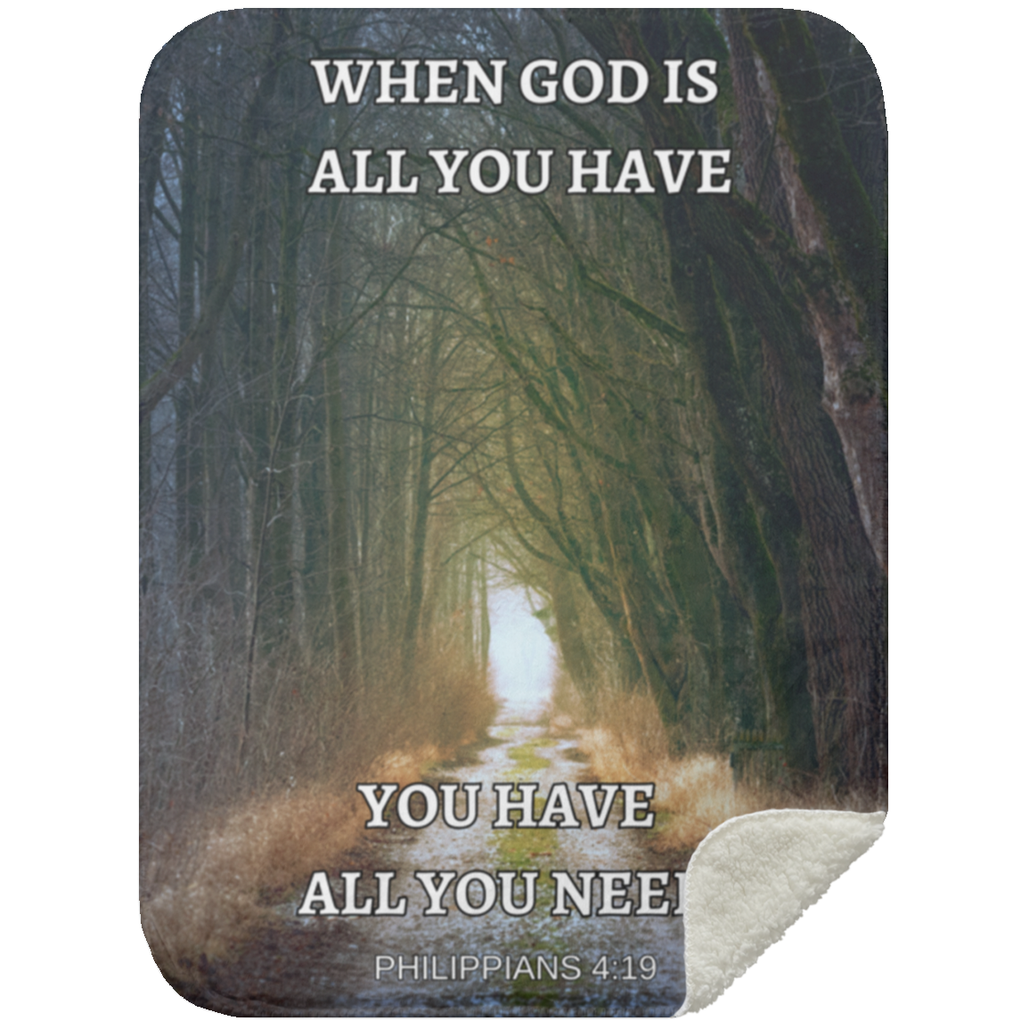 When GOD Is All You Have Premium Sherpa Blanket 30x40