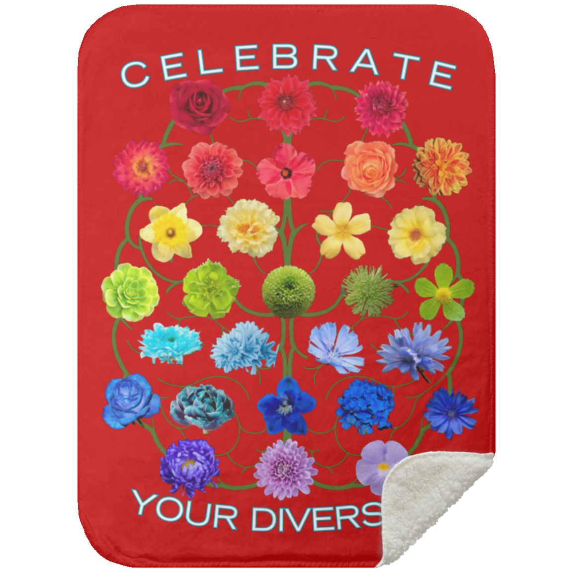 CELEBRATE Your Diversity Sherpa Blanket 30X40