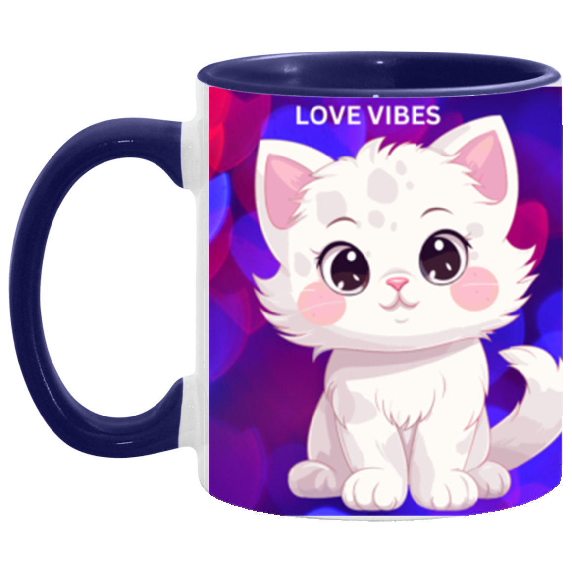 Caileigh's Kitty Love Vibes Two-tone Mug