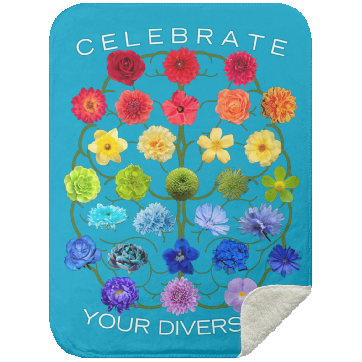 CELEBRATE Your Diversity Sherpa Blanket 30X40