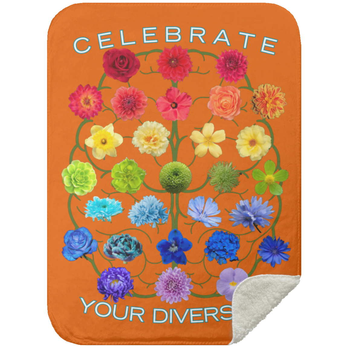 CELEBRATE Your Diversity Sherpa Blanket 30X40