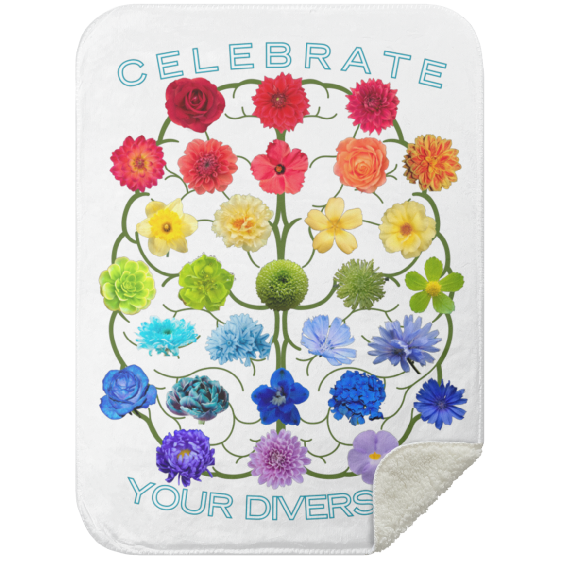 CELEBRATE Your Diversity Sherpa Blanket 30X40
