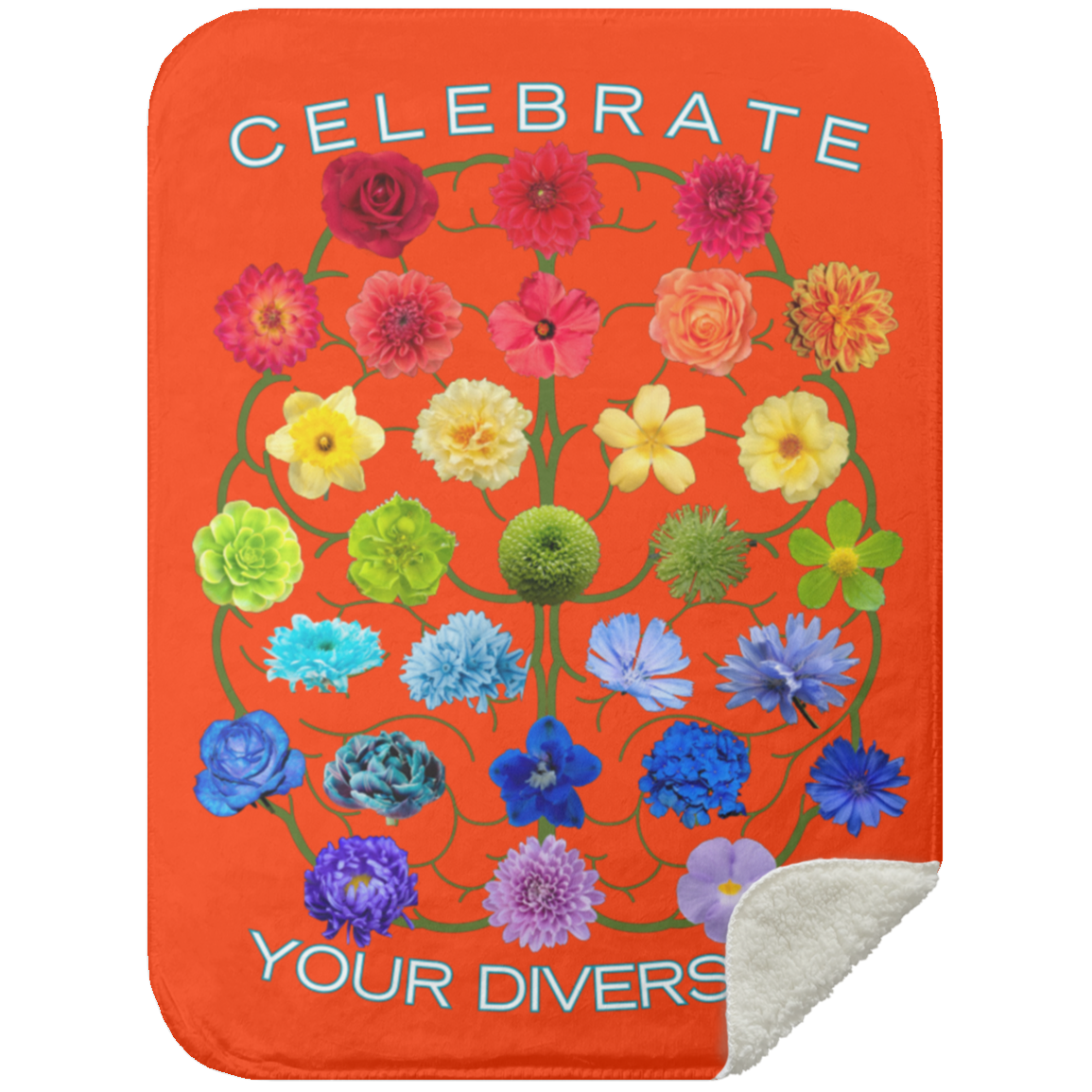 CELEBRATE Your Diversity Sherpa Blanket 30X40