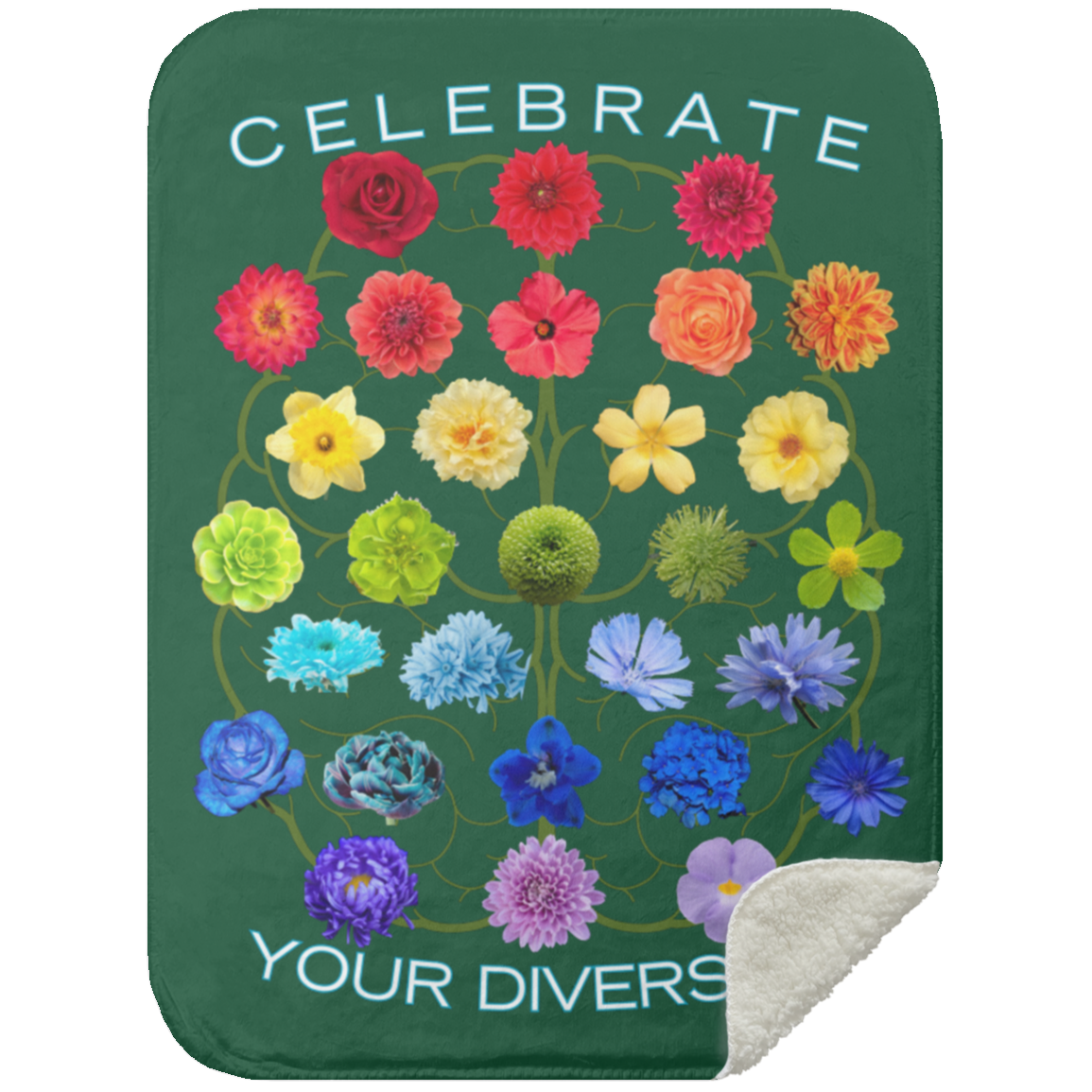 CELEBRATE Your Diversity Sherpa Blanket 30X40