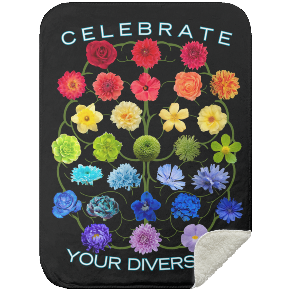 CELEBRATE Your Diversity Sherpa Blanket 30X40