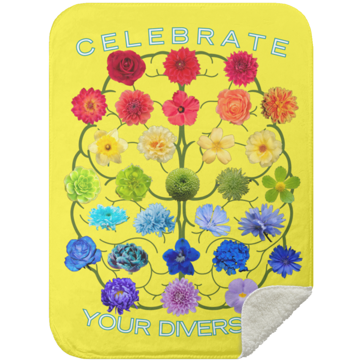 CELEBRATE Your Diversity Sherpa Blanket 30X40