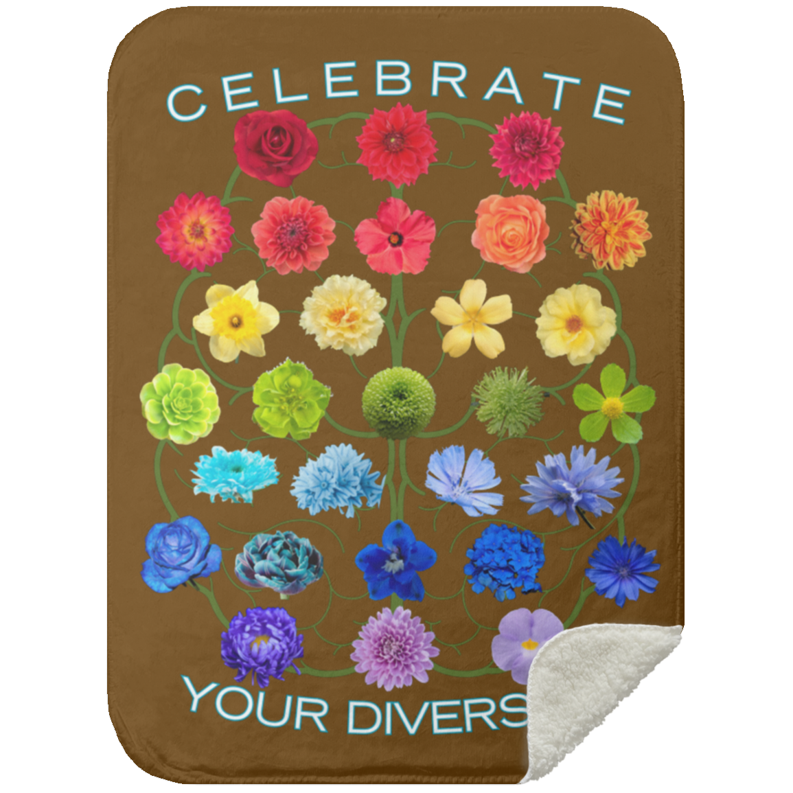 CELEBRATE Your Diversity Sherpa Blanket 30X40