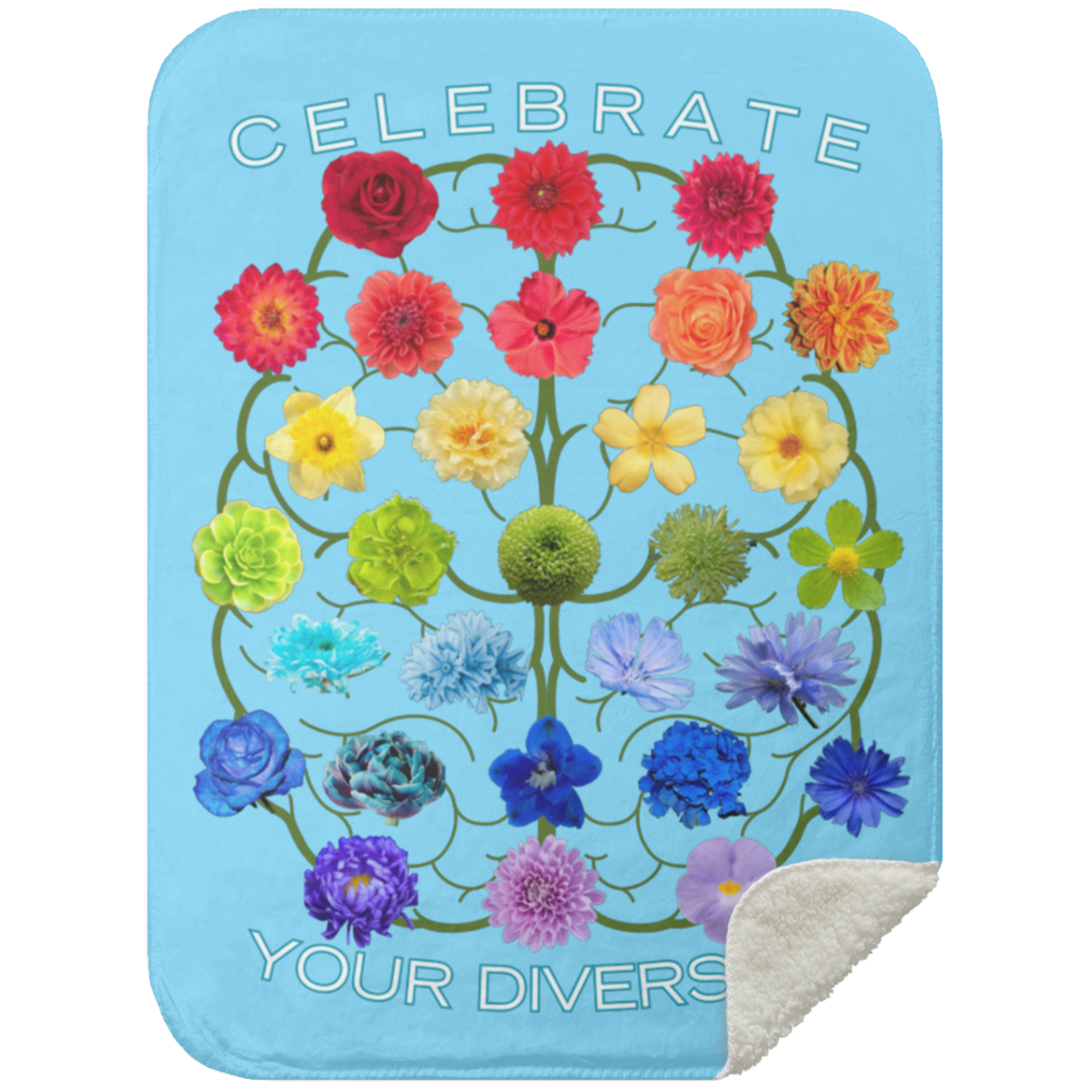 CELEBRATE Your Diversity Sherpa Blanket 30X40