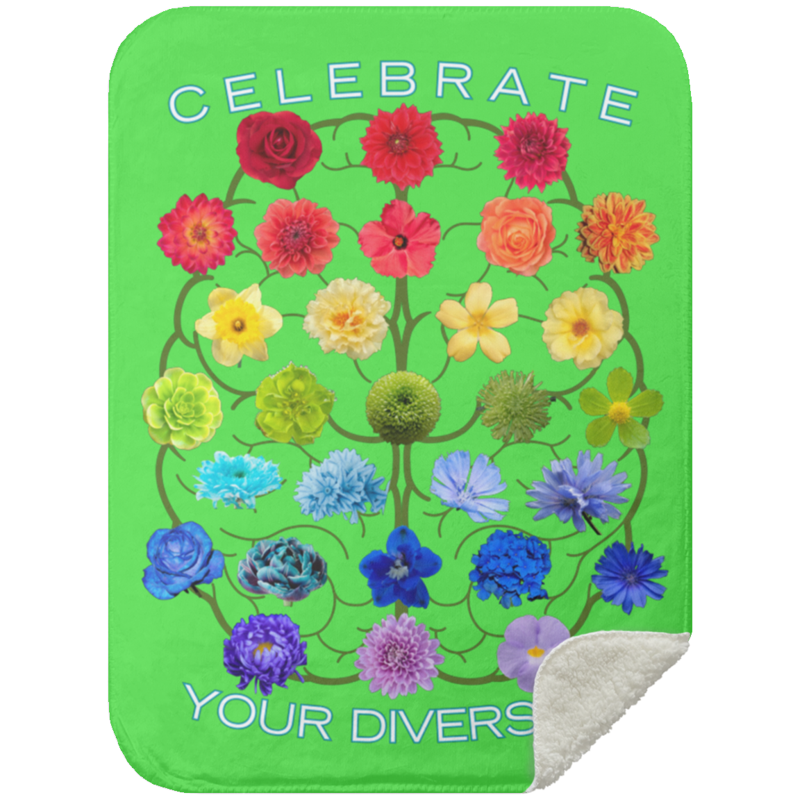 CELEBRATE Your Diversity Sherpa Blanket 30X40