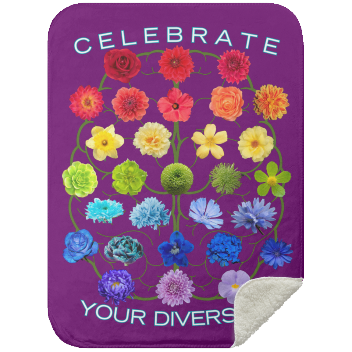 CELEBRATE Your Diversity Sherpa Blanket 30X40