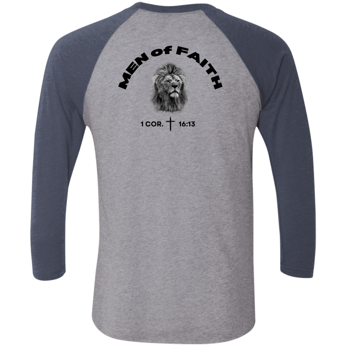 Men of Faith Tri-Blend 3/4 Sleeve Raglan T-Shirt