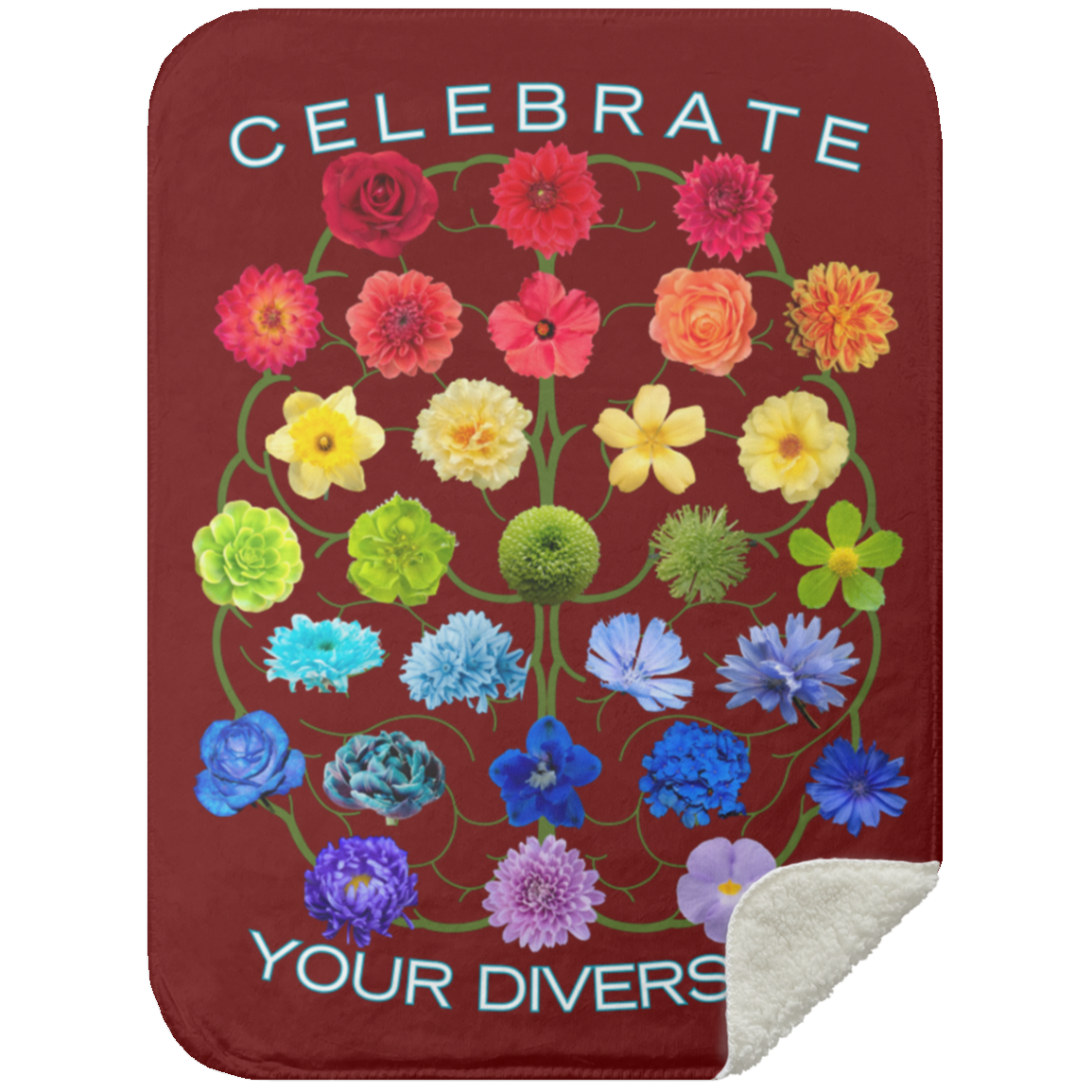 CELEBRATE Your Diversity Sherpa Blanket 30X40