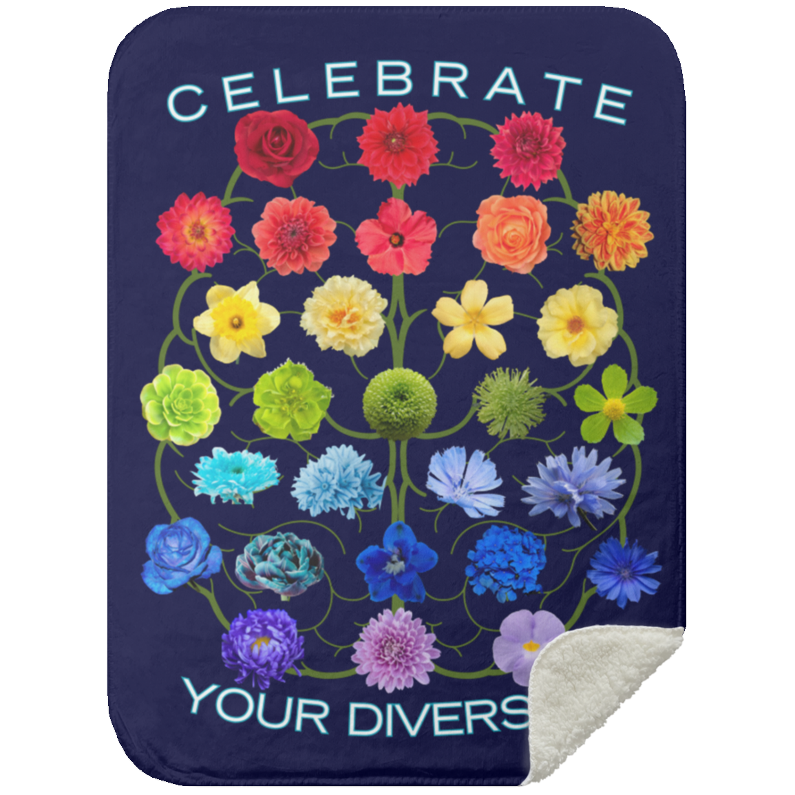 CELEBRATE Your Diversity Sherpa Blanket 30X40