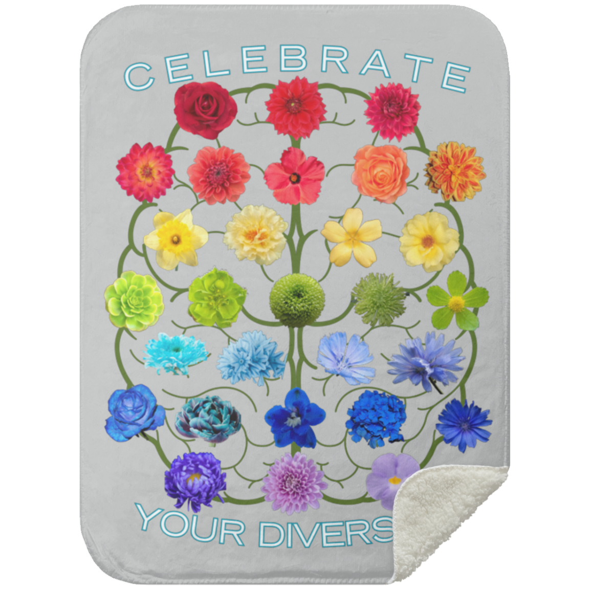 CELEBRATE Your Diversity Sherpa Blanket 30X40