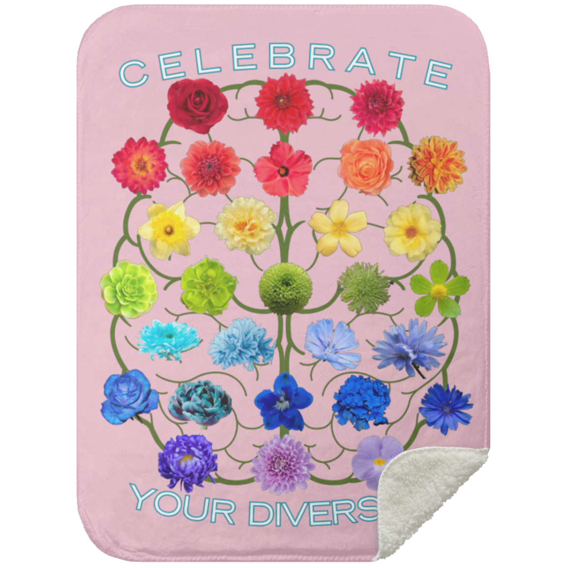 CELEBRATE Your Diversity Sherpa Blanket 30X40
