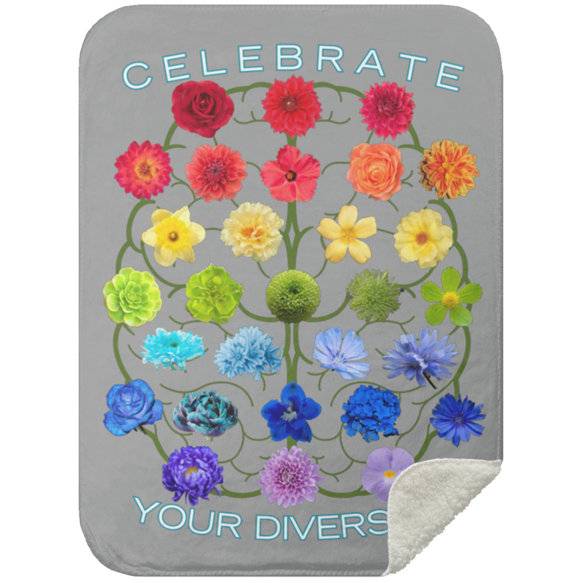 CELEBRATE Your Diversity Sherpa Blanket 30X40