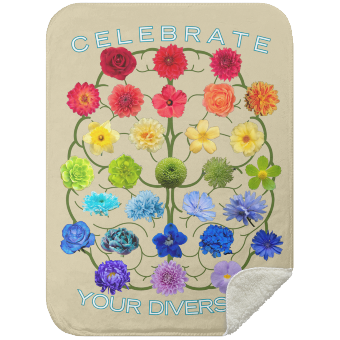 CELEBRATE Your Diversity Sherpa Blanket 30X40