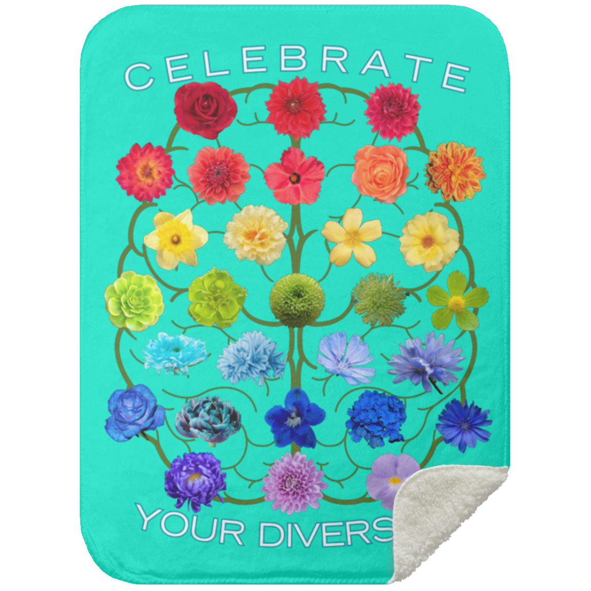 CELEBRATE Your Diversity Sherpa Blanket 30X40