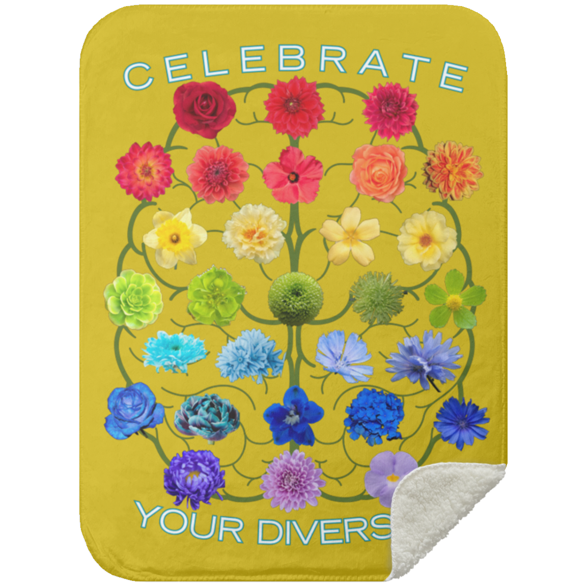 CELEBRATE Your Diversity Sherpa Blanket 30X40