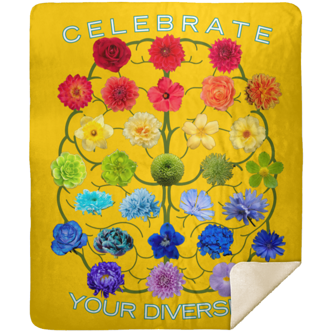CELEBRATE Your Diversity Sherpa Blanket 50X60