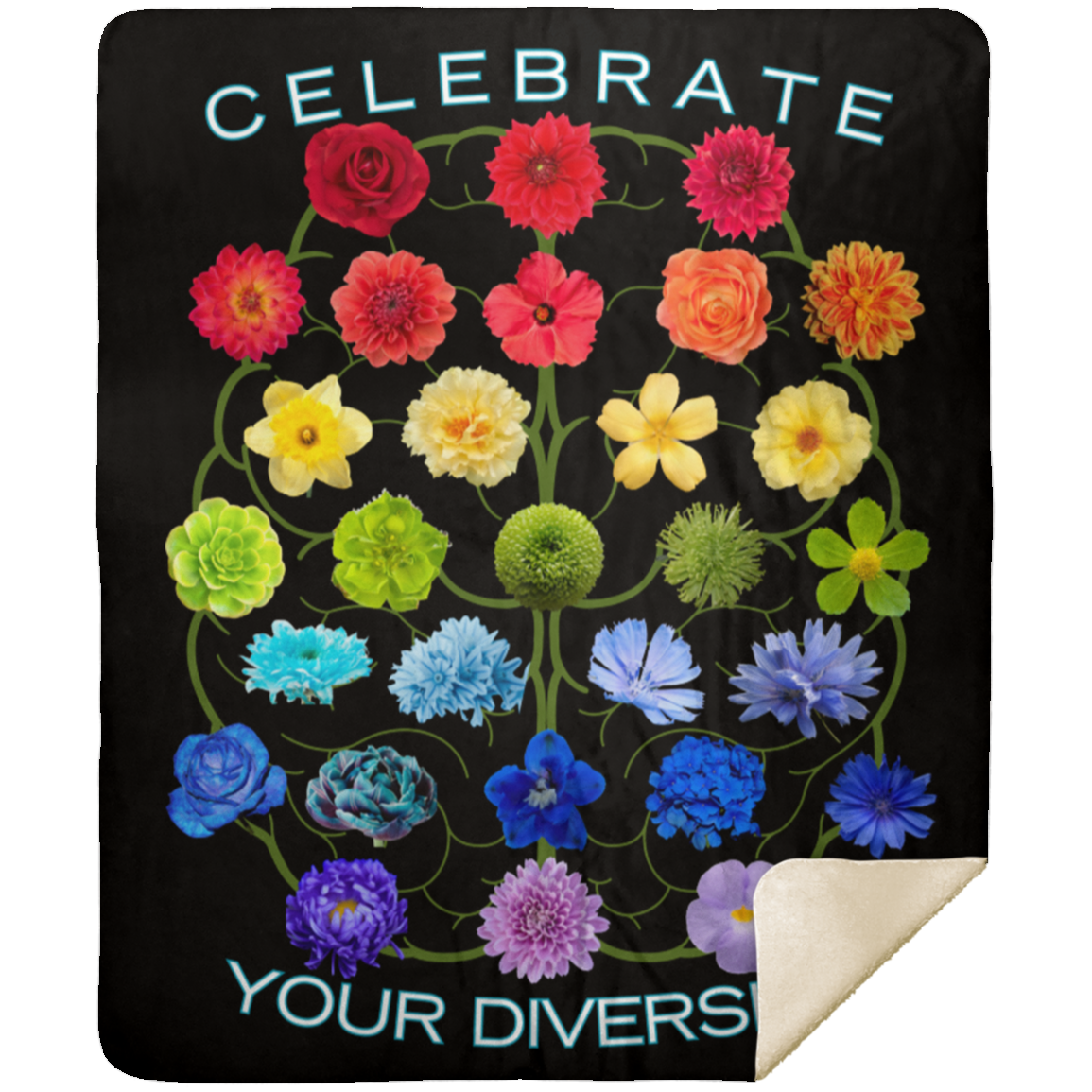 CELEBRATE Your Diversity Sherpa Blanket 50X60