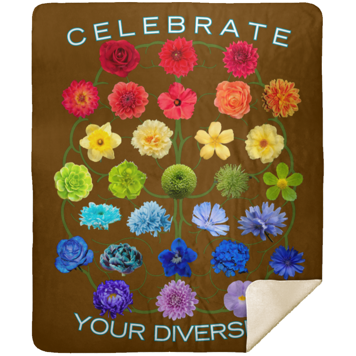 CELEBRATE Your Diversity Sherpa Blanket 50X60