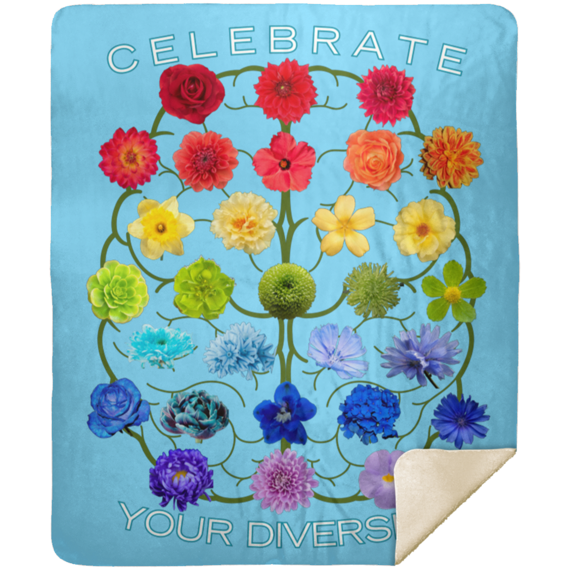 CELEBRATE Your Diversity Sherpa Blanket 50X60