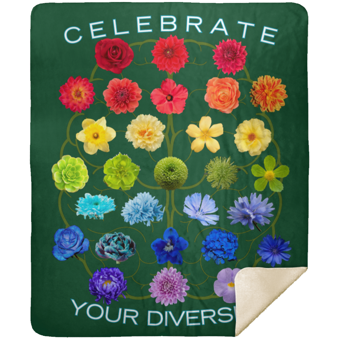 CELEBRATE Your Diversity Sherpa Blanket 50X60