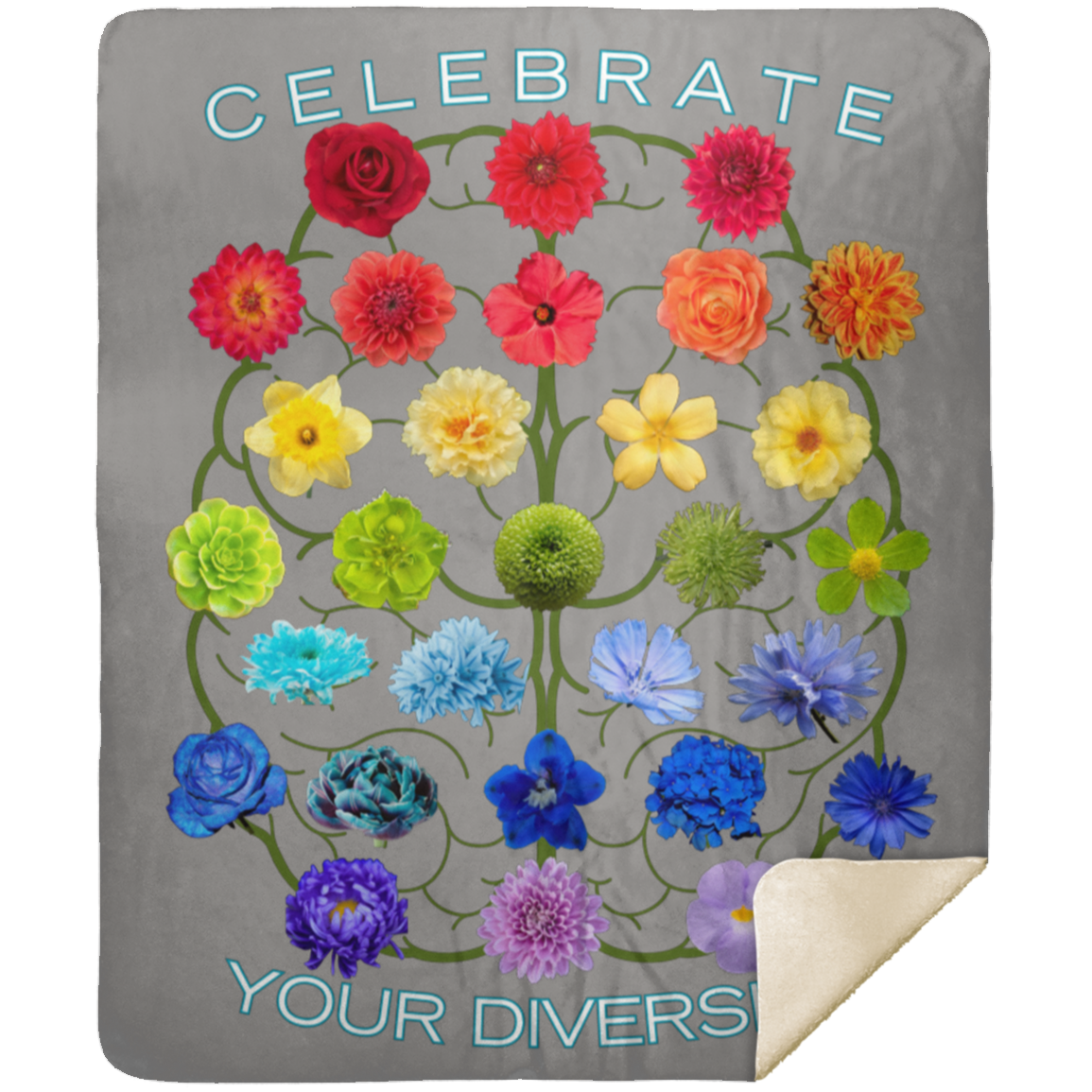 CELEBRATE Your Diversity Sherpa Blanket 50X60