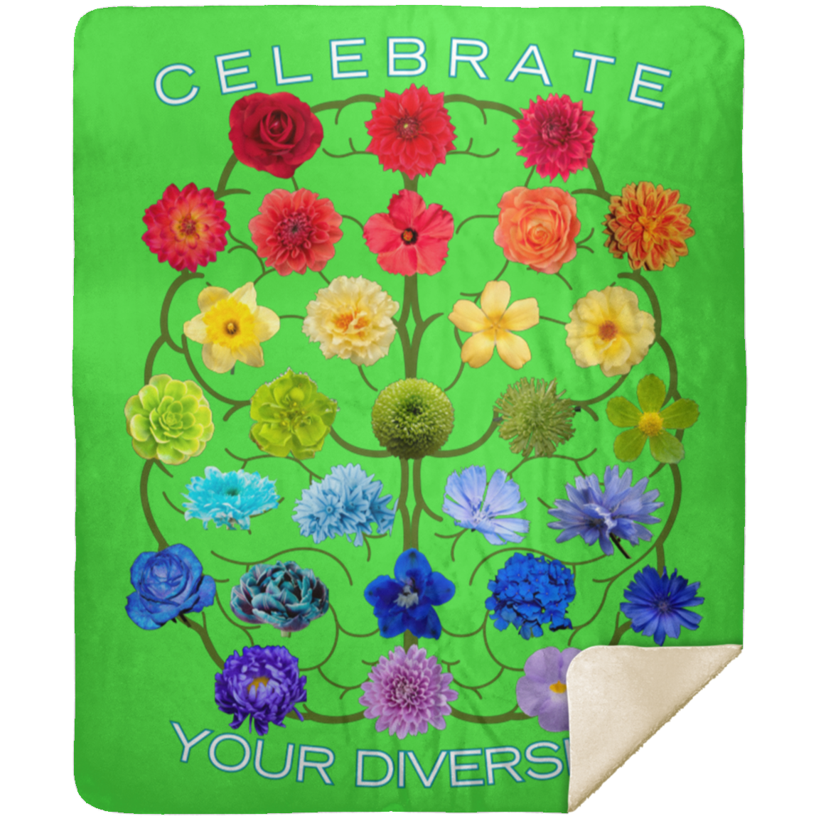 CELEBRATE Your Diversity Sherpa Blanket 50X60