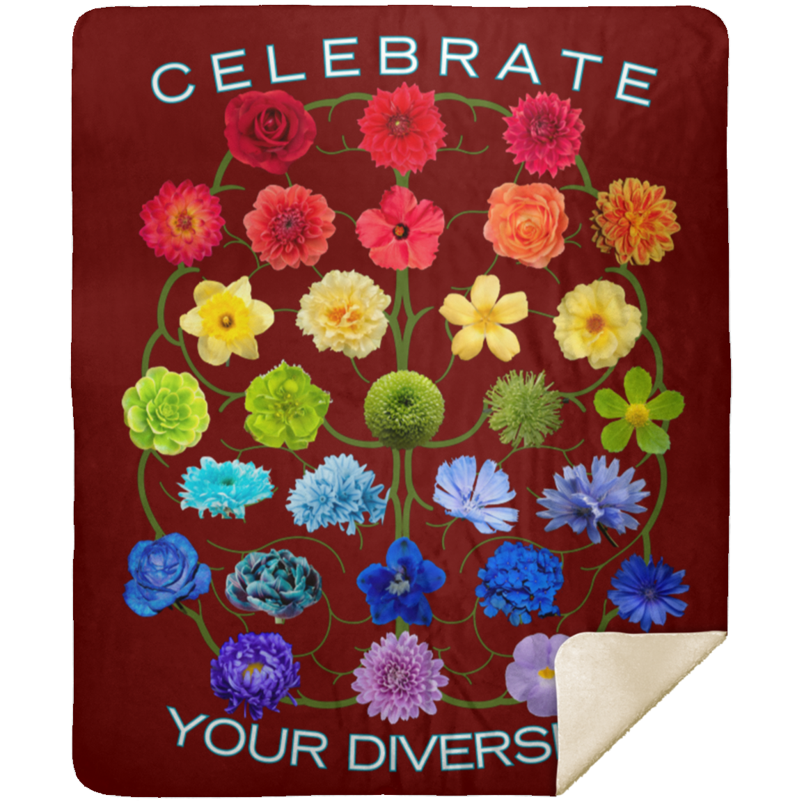 CELEBRATE Your Diversity Sherpa Blanket 50X60