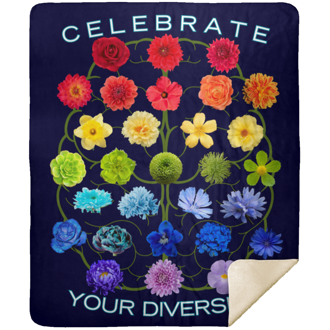CELEBRATE Your Diversity Sherpa Blanket 50X60