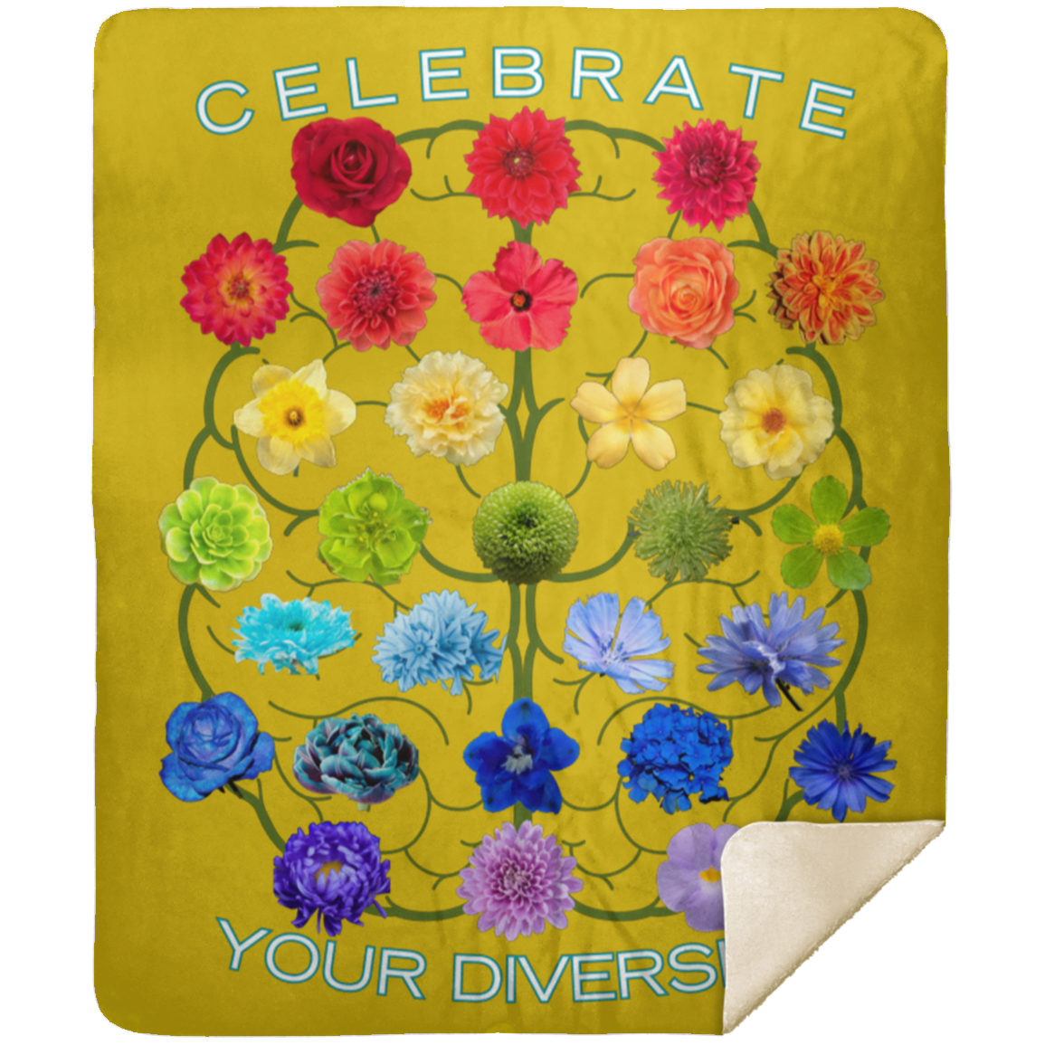 CELEBRATE Your Diversity Sherpa Blanket 50X60