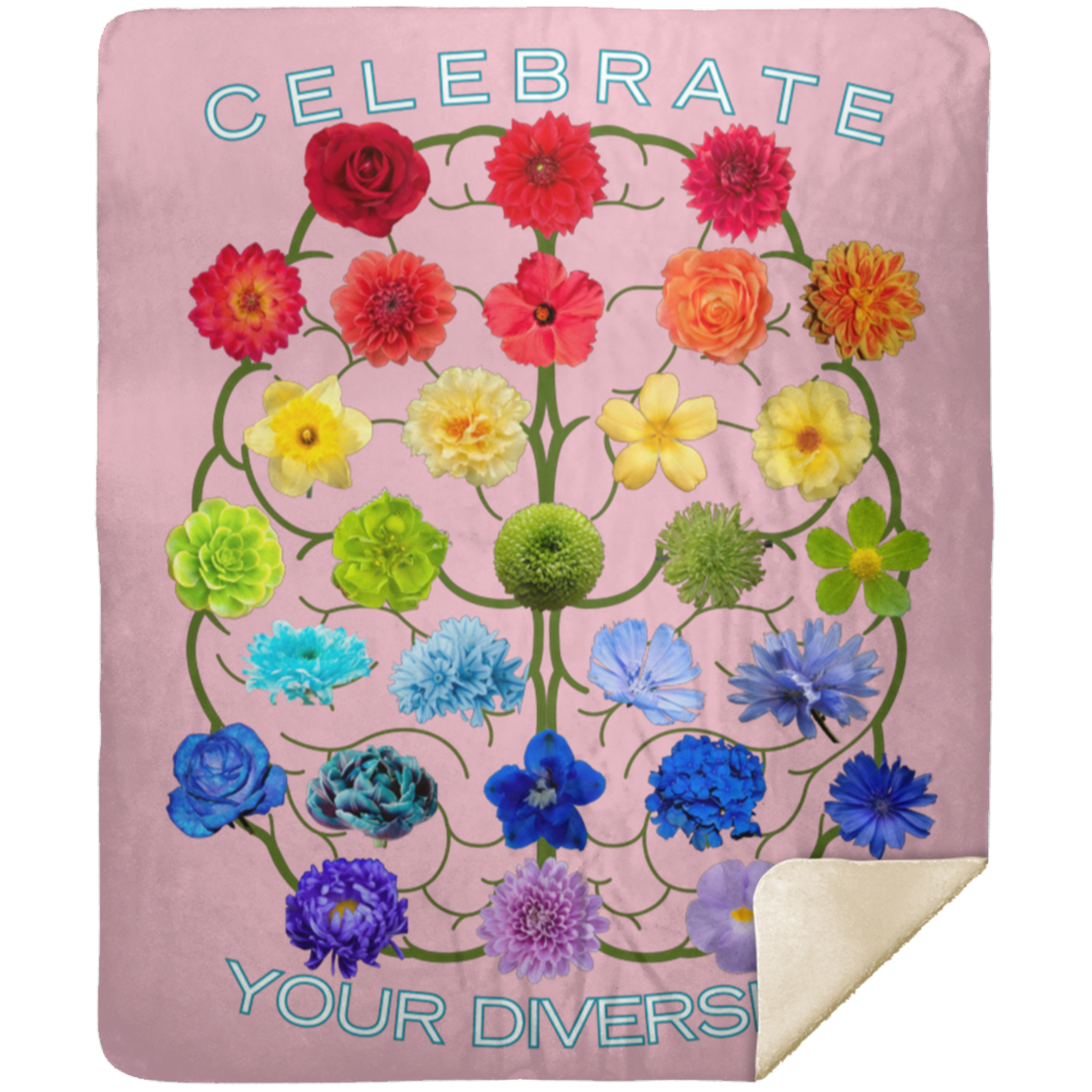 CELEBRATE Your Diversity Sherpa Blanket 50X60
