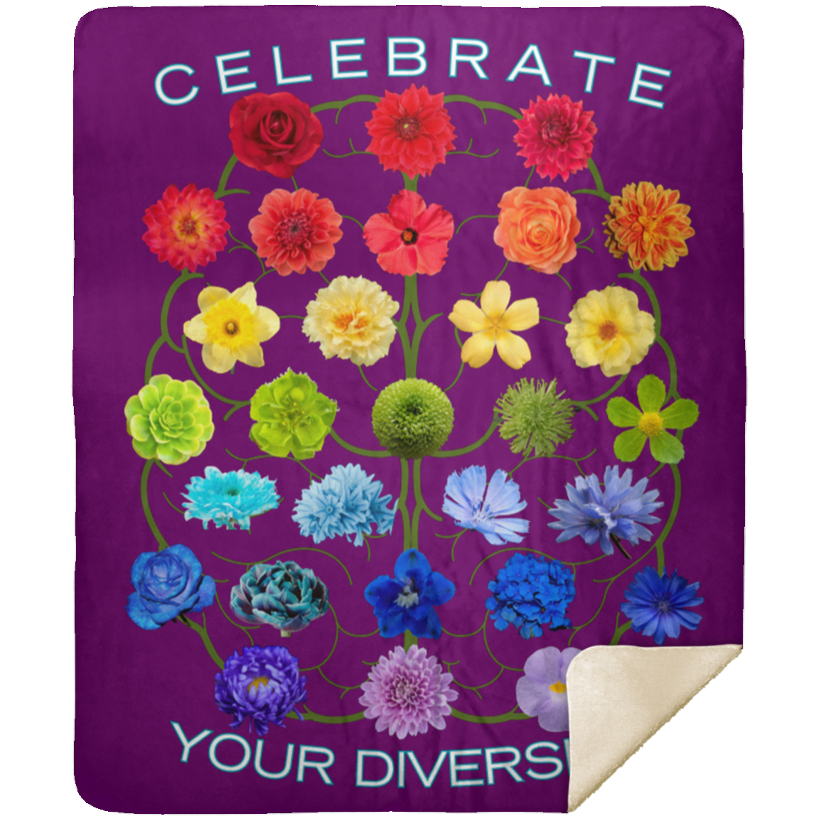 CELEBRATE Your Diversity Sherpa Blanket 50X60