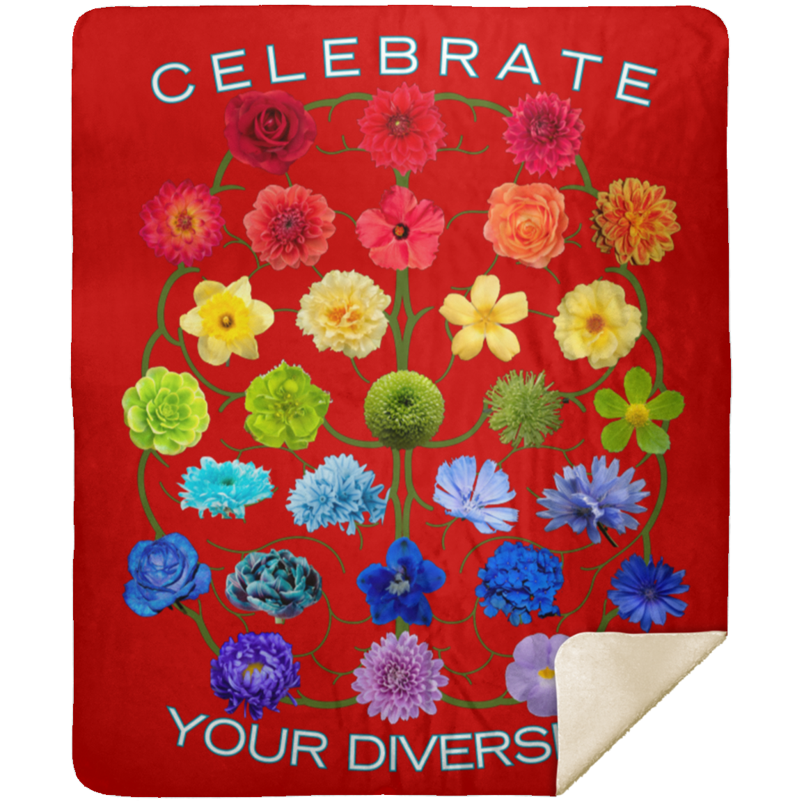 CELEBRATE Your Diversity Sherpa Blanket 50X60