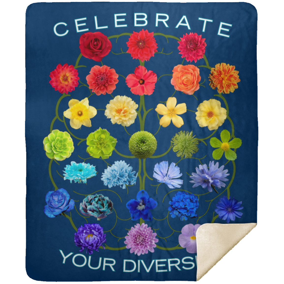 CELEBRATE Your Diversity Sherpa Blanket 50X60