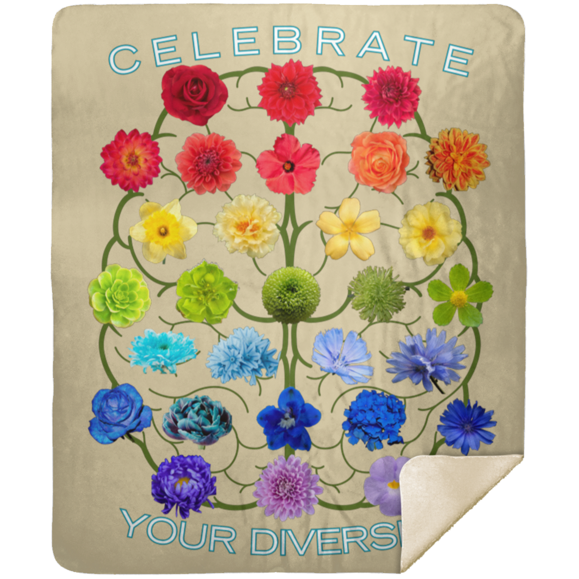 CELEBRATE Your Diversity Sherpa Blanket 50X60