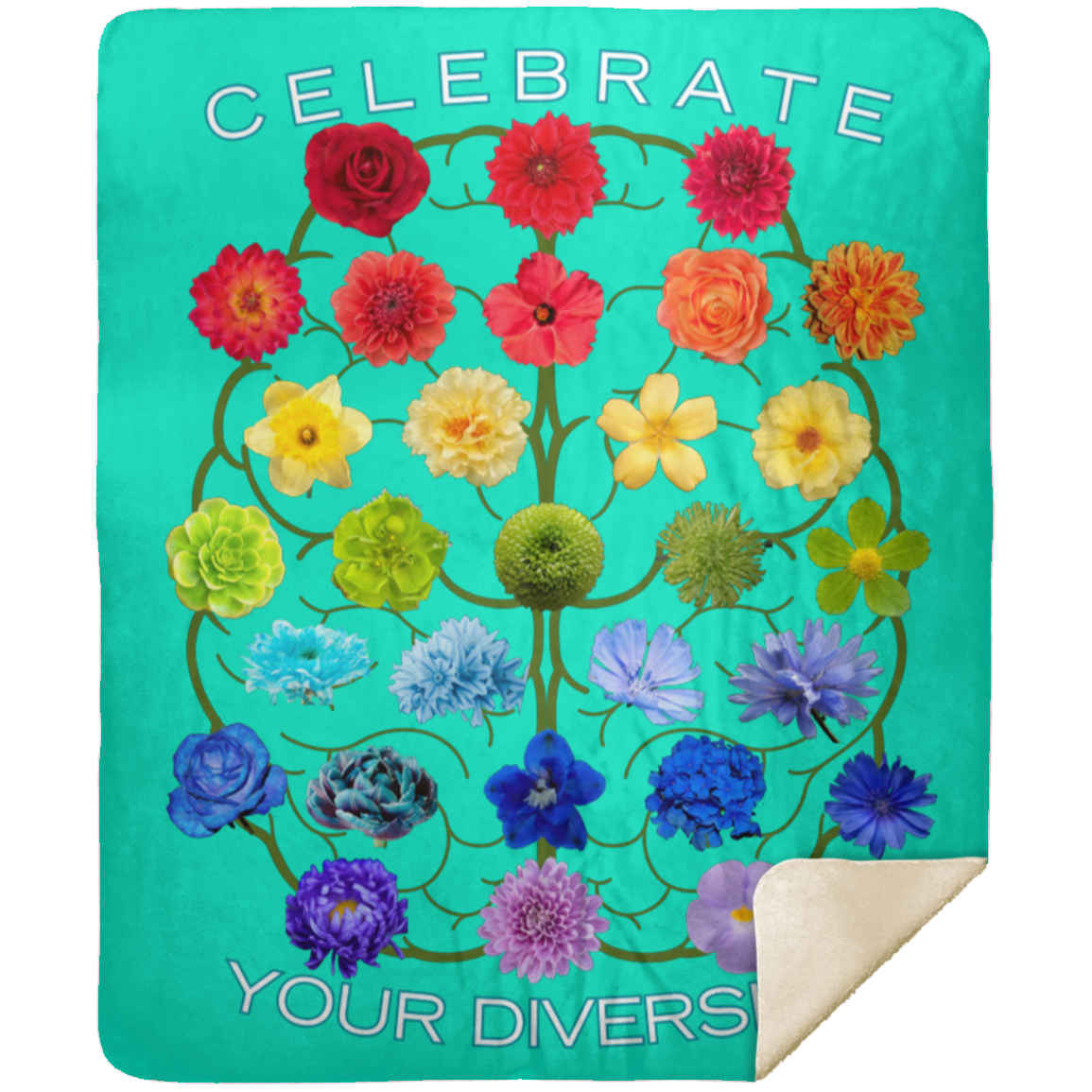 CELEBRATE Your Diversity Sherpa Blanket 50X60