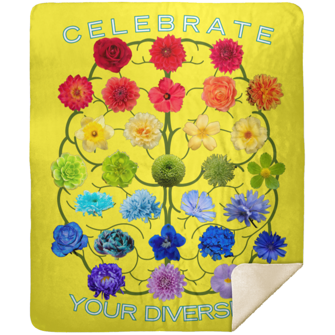 CELEBRATE Your Diversity Sherpa Blanket 50X60