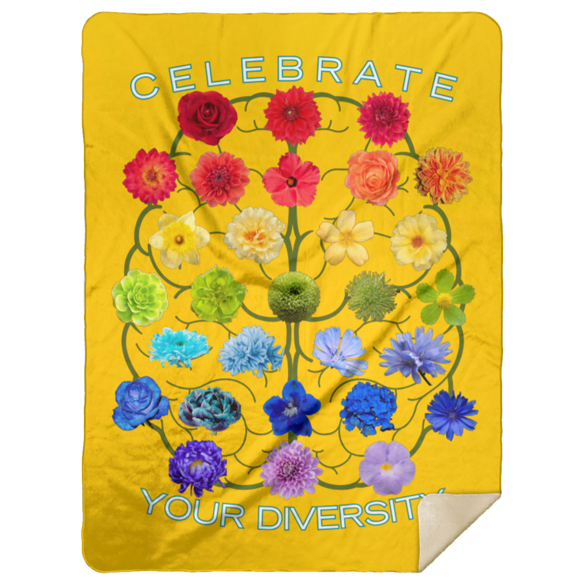 CELEBRATE Your Diversity Sherpa Blanket 60X80