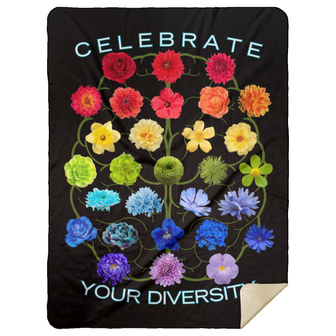 CELEBRATE Your Diversity Sherpa Blanket 60X80