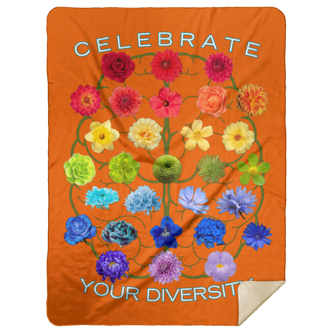 CELEBRATE Your Diversity Sherpa Blanket 60X80