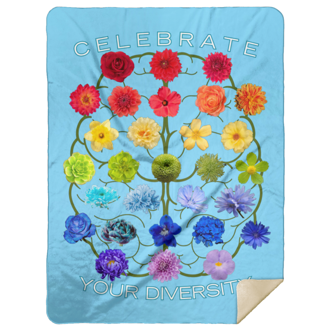 CELEBRATE Your Diversity Sherpa Blanket 60X80