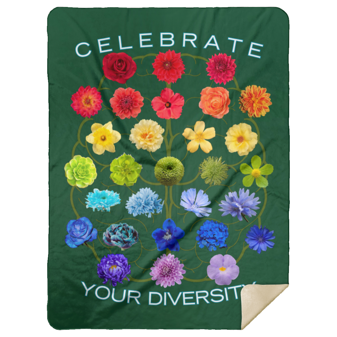CELEBRATE Your Diversity Sherpa Blanket 60X80