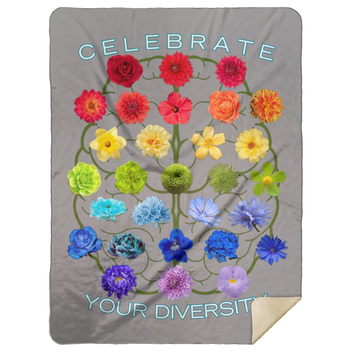 CELEBRATE Your Diversity Sherpa Blanket 60X80