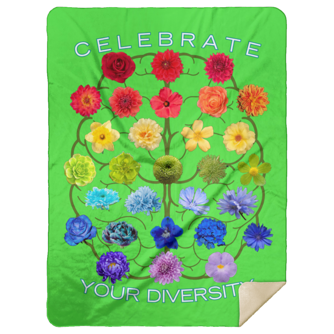 CELEBRATE Your Diversity Sherpa Blanket 60X80