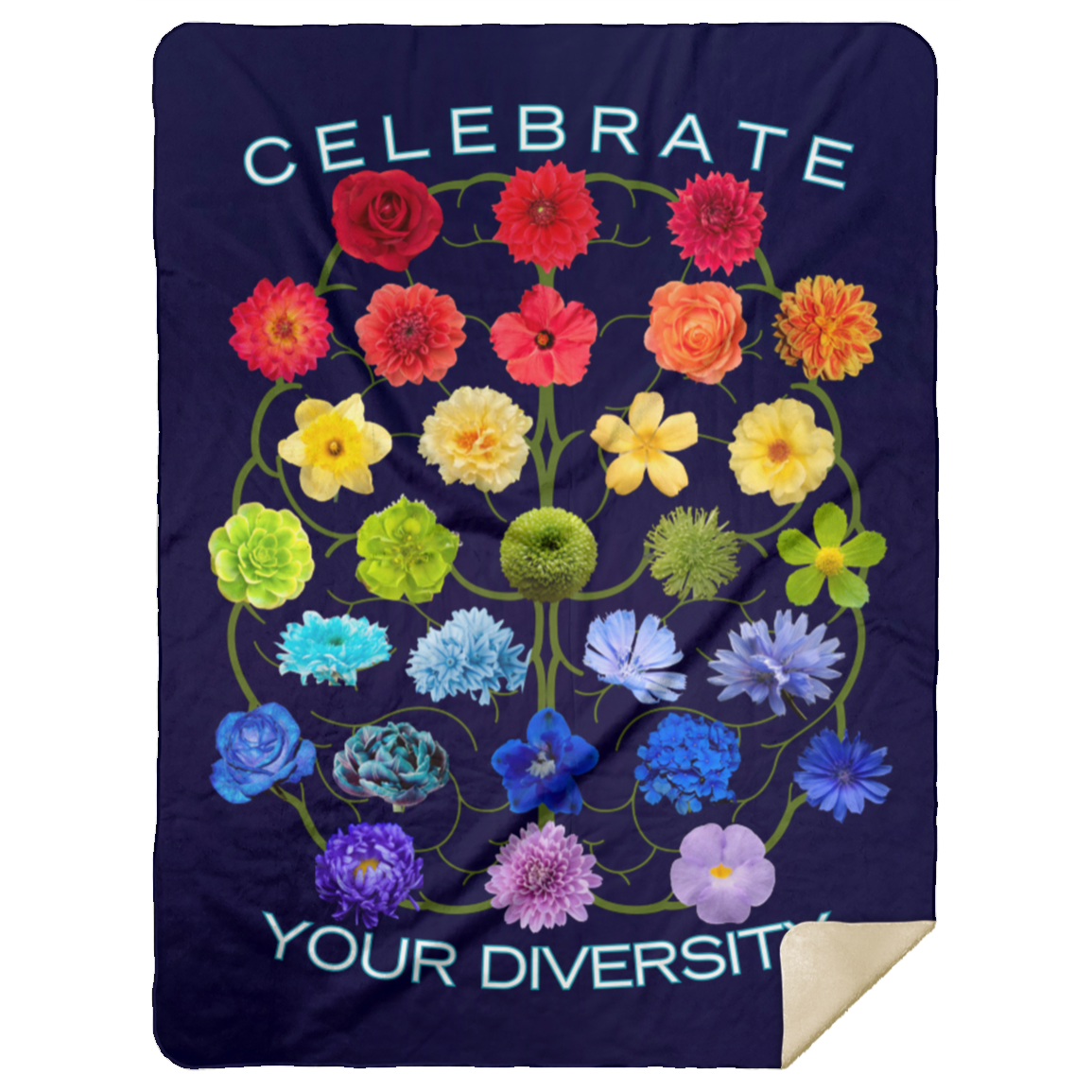 CELEBRATE Your Diversity Sherpa Blanket 60X80
