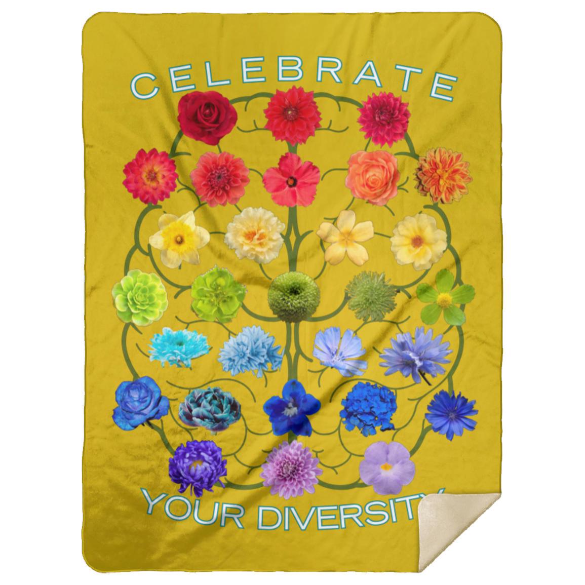 CELEBRATE Your Diversity Sherpa Blanket 60X80